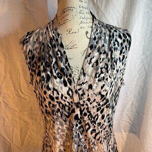 Calvin Klein blouse top animal print sleeveless size M